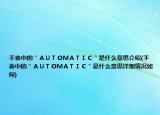 手表中的＂ＡＵＴＯＭＡＴＩＣ＂是什么意思介紹(手表中的＂ＡＵＴＯＭＡＴＩＣ＂是什么意思詳細情況如何)