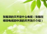 張翰演的天齊是什么電視（張翰在哪部電視劇中演的天齊簡(jiǎn)介介紹）