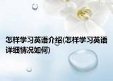 怎樣學(xué)習(xí)英語(yǔ)介紹(怎樣學(xué)習(xí)英語(yǔ)詳細(xì)情況如何)