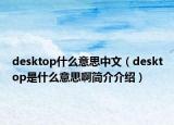 desktop什么意思中文（desktop是什么意思啊簡(jiǎn)介介紹）
