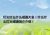 燈火什么什么成語大全（什么什么燈火成語簡介介紹）