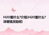 H2O是什么?介紹(H2O是什么?詳細(xì)情況如何)