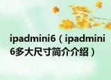 ipadmini6（ipadmini6多大尺寸簡介介紹）
