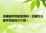 劍魂偷學(xué)技能有用嗎（劍魂怎么偷學(xué)技能簡(jiǎn)介介紹）