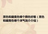 黑色和藏青色哪個顏色好看（黑色和藏青色哪個洋氣簡介介紹）