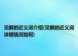 見解的近義詞介紹(見解的近義詞詳細情況如何)