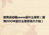 耐克運(yùn)動鞋zoom是什么意思（耐克ZOOM是什么意思簡介介紹）