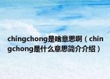 chingchong是啥意思?。╟hingchong是什么意思簡(jiǎn)介介紹）