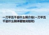 一刀平五千是什么銅介紹(一刀平五千是什么銅詳細(xì)情況如何)
