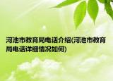 河池市教育局電話介紹(河池市教育局電話詳細(xì)情況如何)