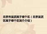 北京市宣武屬于哪個區(qū)（北京宣武區(qū)屬于哪個區(qū)簡介介紹）