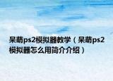 呆萌ps2模擬器教學(xué)（呆萌ps2模擬器怎么用簡(jiǎn)介介紹）