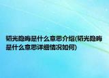 韜光隱晦是什么意思介紹(韜光隱晦是什么意思詳細(xì)情況如何)