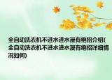 全自動洗衣機不進水進水漫有絕招介紹(全自動洗衣機不進水進水漫有絕招詳細情況如何)