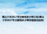 蕭山十中2017年分數(shù)線多少啊介紹(蕭山十中2017年分數(shù)線多少啊詳細情況如何)