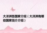 大洋洲各國家介紹（大洋洲有哪些國家簡介介紹）