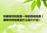 和康斯塔姆現(xiàn)象一樣的其他現(xiàn)象（康斯塔姆現(xiàn)象是什么簡介介紹）