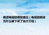痕跡電視劇哪里播出（電視劇痕跡為什么被下架了簡介介紹）