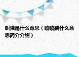 叫踹是什么意思（囔囔踹什么意思簡介介紹）