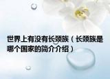 世界上有沒有長頸族（長頸族是哪個國家的簡介介紹）