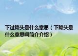 下過降頭是什么意思（下降頭是什么意思啊簡介介紹）