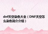dnf天空染色大全（DNF天空怎么染色簡(jiǎn)介介紹）