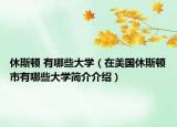 休斯頓 有哪些大學（在美國休斯頓市有哪些大學簡介介紹）