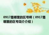0917是哪里的區(qū)號?。?917是哪里的區(qū)號簡介介紹）