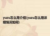 yuzu怎么用介紹(yuzu怎么用詳細情況如何)