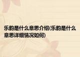 樂(lè)韻是什么意思介紹(樂(lè)韻是什么意思詳細(xì)情況如何)