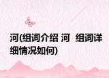 河(組詞介紹 河  組詞詳細情況如何)