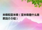 米級(jí)和亞米級(jí)（亞米級(jí)是什么意思簡介介紹）
