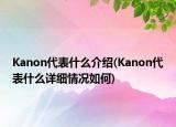 Kanon代表什么介紹(Kanon代表什么詳細情況如何)