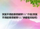 哭笑不得的意思解釋\