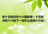 說十五的月亮十六圓的詞（十五的月亮十六圓下一句怎么說簡介介紹）