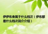 伊伊布舍屬于什么檔次（伊布都是什么檔次簡(jiǎn)介介紹）