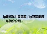 ig是哪年世界冠軍（ig冠軍是哪一年簡介介紹）