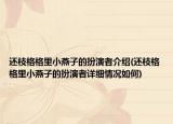 還枝格格里小燕子的扮演者介紹(還枝格格里小燕子的扮演者詳細(xì)情況如何)