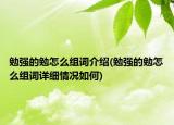 勉強的勉怎么組詞介紹(勉強的勉怎么組詞詳細情況如何)