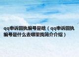 qq申訴回執(zhí)編號(hào)是啥（qq申訴回執(zhí)編號(hào)是什么去哪里找簡(jiǎn)介介紹）