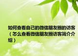如何查看自己的微信朋友圈的訪客（怎么查看微信朋友圈訪客簡(jiǎn)介介紹）