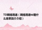 TD網(wǎng)絡(luò)用語（網(wǎng)絡(luò)用語td是什么意思簡介介紹）