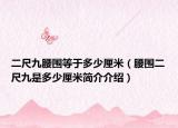 二尺九腰圍等于多少厘米（腰圍二尺九是多少厘米簡介介紹）