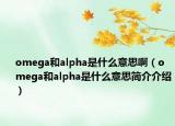 omega和alpha是什么意思啊（omega和alpha是什么意思簡(jiǎn)介介紹）
