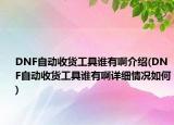 DNF自動收貨工具誰有啊介紹(DNF自動收貨工具誰有啊詳細(xì)情況如何)
