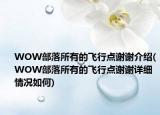 WOW部落所有的飛行點謝謝介紹(WOW部落所有的飛行點謝謝詳細情況如何)