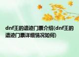 dnf王的遺跡門票介紹(dnf王的遺跡門票詳細(xì)情況如何)