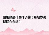 易坦靜是什么樣子的（易坦靜說明簡介介紹）
