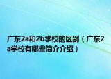 廣東2a和2b學(xué)校的區(qū)別（廣東2a學(xué)校有哪些簡介介紹）