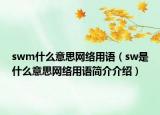 swm什么意思網(wǎng)絡(luò)用語（sw是什么意思網(wǎng)絡(luò)用語簡介介紹）